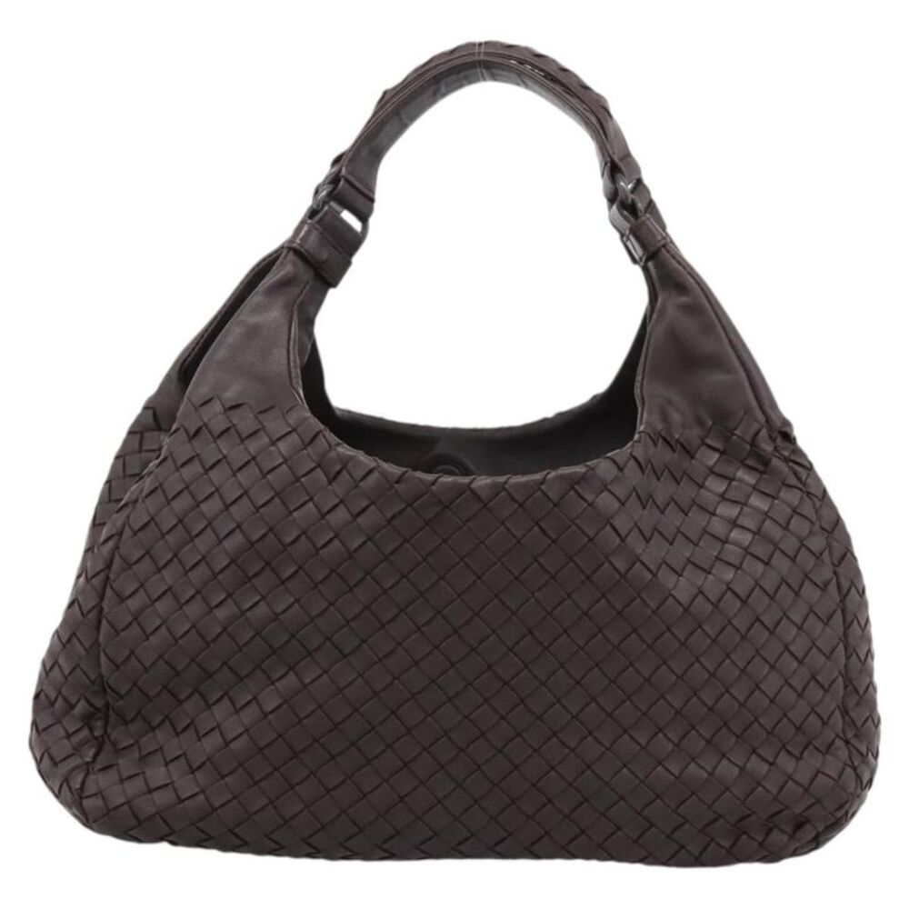 Bottega Veneta Campana Hobo Intrecciato Nappa Brown Leather Shoulder Bag Bag